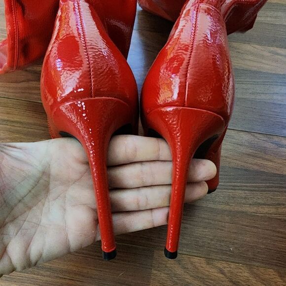 New INC International Concepts Keenah Red Over The Knee Boot 9 NWOB - Picture 8 of 16